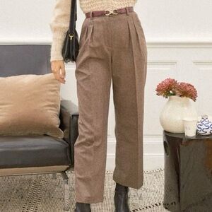 rouje jeje pants in brown houndstooth eu 36